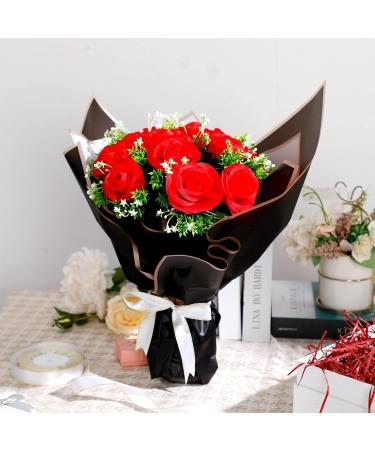 60 Sheets Waterproof Flower Wrapping Paper with Ribbons, Bouquet Pins - Ideal for Mother's Day, Valentine's Day, Weddings - 3 Colors Available - Buy Online on SooperMarket.com