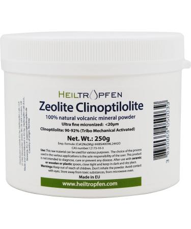 Zeolite Powder 0.55 Pound - 250 g | ULTRA FINE | less-than 20 m | Clinoptilolite 94%+-3 | activated | Natural Mineral Dust | Heiltropfen  - Buy Online on SooperMarket.com