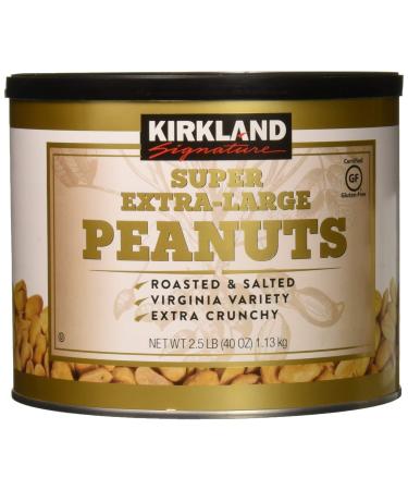 Kirkland Signature Nuts, Super XL VA Peanuts, 40 Ounce (Pack of 2) Super XL VA Peanuts 2.5 Pound (Pack of 2)