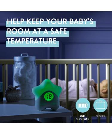 Purflo Starlight Colour Changing Baby Room Thermometer | USB Rechargeable Digital Temperature Monitor - Buy Online on SooperMarket.com