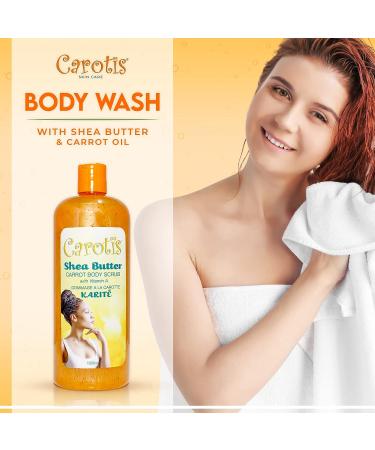 CAROT S Shea Butter Body Wash - 33.8 Fl oz / 1000ml - Revitalizing and Nourishing Skin Treatment - Buy Online on SooperMarket.com