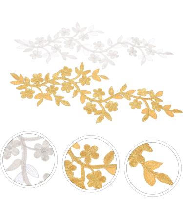 Operitacx 8 Pcs Vine Leaves Cloth Sticker Sew on Patch Kids Tiara Lace Headdress Diy Accessories Clothing Long Assorted Colorx4pcs 26X10.5X0.1CMx4pcs - Buy Online on SooperMarket.com