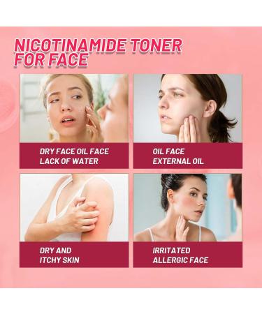 Nicotinamide Toner for Face Hydrating for Face Toner Boost Skin Brightening Reduce Dullness Dryness Soothing Toner for Deep Hydration Skin Care Pore Minimizer Plump Lock Water Face Lift. - Buy Online on SooperMarket.com