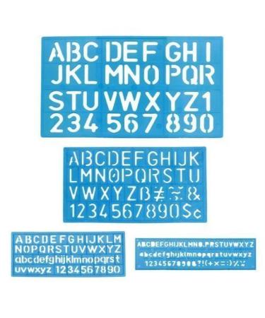 1 x Letter and Number Stencil Sets - Sizes 8, 10, 20, 30mm - Assorted Colors