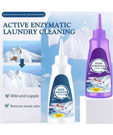 Active Enzyme Clothing Stain Remover - White Shirt Guardian Biological Enzyme Laundry Detergent Clothing Quick Laundry Dry Cleaner for All Clothes Fabrics (mixed 2pcs) - Buy Online on SooperMarket.com