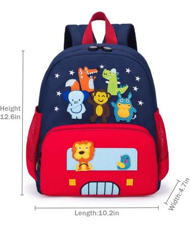Willikiva Cute Zoo 3D Kids Backpack | Waterproof Toddler Backpack for Boys and Girls | Red Preschool Bag - Buy Online on SooperMarket.com