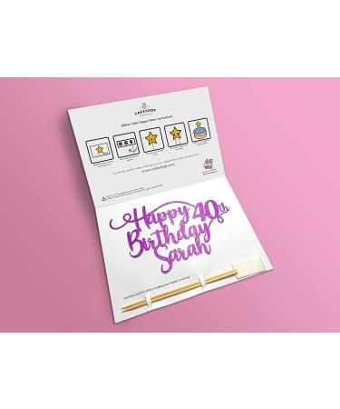 Cakeshop Fathers Day Glitter Cake Topper Fathers Day Cake Topper Decoration Dad Moustache - Double Sided 400gsm Glitter Card Choice 14 of Colours and Loads of Styles | Gold - Buy Online on SooperMarket.com