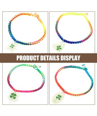 ABOOFAN 20 Pcs Bracelet Patrick Day Bracelet Fortune Wrist Chain Four Leaf Charm Bracelet Shamrock Bracelet Womens Gifts Dainty Bracelet Chain for Girl Miss Jewelry Spring Resin - Buy Online on SooperMarket.com