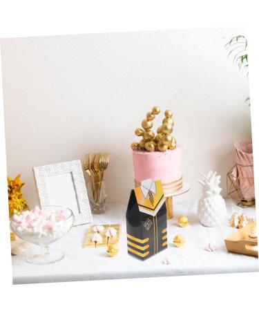 Warmhm 50pcs Boxes Graduation Candy Box Favor Boxes Candy Case Multi-function Candy Container Candy Holder Graduation Treat Boxes Candy Boxes Candy Supply Gift Graduation Season Paper 10.50X5.00X3.00CM Black - Buy Online on SooperMarket.com