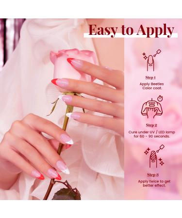 Beetles Gel Nail Polish Set - 6 Colors Sweetheart Candies Collection - Pink Glitter Gifts for Women - Soak Off Nail Gel Kit for Manicure - 0.25 Fl Oz (Pack of 6) - Buy Online on SooperMarket.com