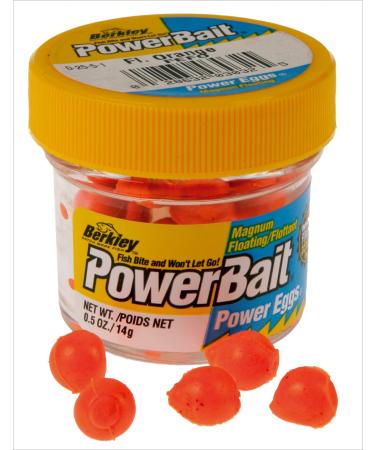 Berkley PowerBait Power Eggs Floating Magnum , Fluorescent Orange - Original Scent