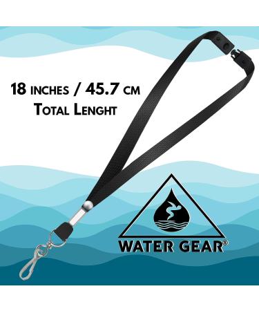 Water Gear Pull-Away Lanyard | Strong & Durable for Keys and Whistles | Water Lifeguards' Essential Accessory | Black Red - Buy Online on SooperMarket.com