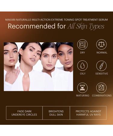 Makari Naturalle Multi-Action Extreme Brightening Serum 1.7 oz | Dark Spot Treatment for Under Eye Circles | Moisturizer with Argan Oil & SPF 16 - Buy Online on SooperMarket.com