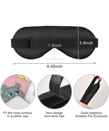 Haskirky Light Blocking Eye Mask - Breathable & Adjustable for Adults, Perfect for Travel, Yoga, Meditation & Deep Sleep - Comfortable & Smooth Office Sleep Mask - Colored Cartoon Design - Buy Online on SooperMarket.com