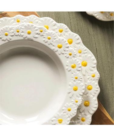 Dinnerware Dishes Plates Ceramic Embossed Dinner Plate Dinner Household Tableware Fruit Plate Dim Sum Plate Dinner Plate Baking Plate Kitchen Tableware Dinner Restaurant Family Party Plates (Size : 2 25cm - Buy Online on SooperMarket.com