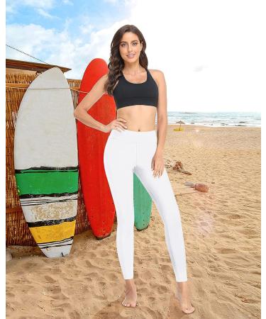 Holipick Women's High Waisted Swim Pants UPF 50+ - White, Small - Buy Online on SooperMarket.com