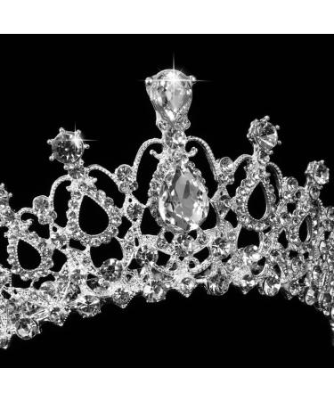 Frcolor Crystal Tiara Crown Rhinestone Wedding Bridal Headband with Veil & Comb - Buy Online on SooperMarket.com