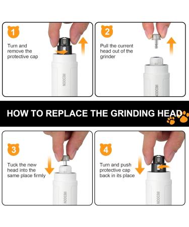 Iredoon Dog Nail Grinders Replacement Head - Integrated Grinding Head for Casfuy & Most Brands - Highly Efficient Safe & Durable (1 Piece) 80# - Buy Online on SooperMarket.com