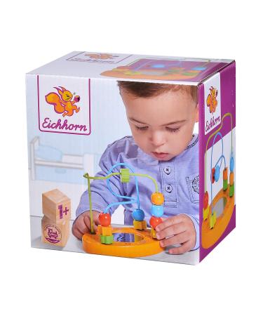 Eichhorn - Motor skills loop 9x14x14cm - with mirror - 2 loops with different elements