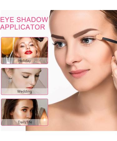 MUSISALY 100pcs Double Ended Eyeshadow Brush Makeup Brush Tipped Oval Makeup Tool Eye Makeup Applicator Cosmetic Tool Sponge Eyeshadow Stick Latex Sponge Sponge Brush 6.5x1.3cm Black - Buy Online on SooperMarket.com