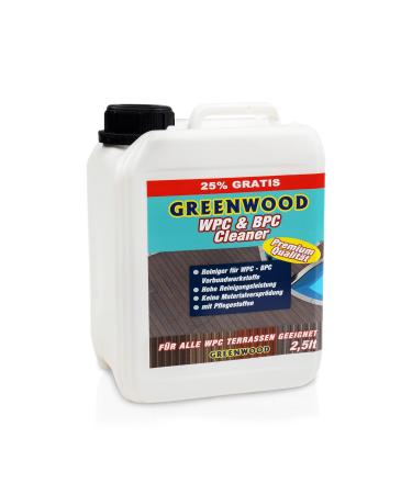 Greenwood WPC & BPC cleaner with care - cleaning agents and care products - concentrate - cleaning & maintaining terrace planks - PH neutral - 2.5 l