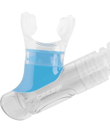 Cressi Youth Dry-Top Snorkel - Splash-Guard, Silicone Mouthpiece, Italy Design - Clear/Blue - Buy Online on SooperMarket.com