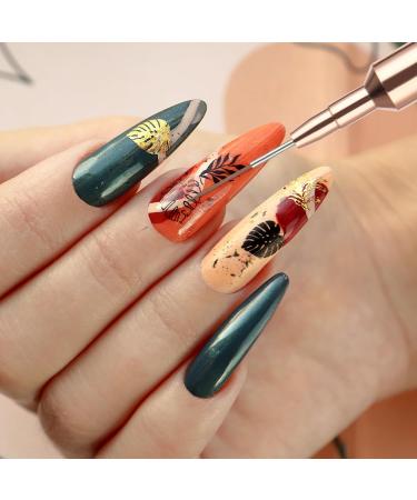 WLLHYF 5 Pieces Nail Art Liner Brush Painting Nail Art Brush Long Line Detail Fine Drawing Nail Point Drawing Tool Set 7mm/9mm/11mm/15mm/25mm (Pink Greenish) - Buy Online on SooperMarket.com