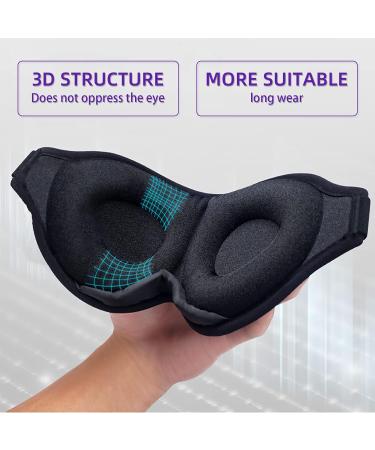 WOVTE Cooling Eye Mask Reusable Hot or Cold Therapy Gel Bead Eye Mask with Soft Plush Backing and Adjustable Strap for Puffy Eyes Dry Eyes Dark Circles Headache (Black) - Buy Online on SooperMarket.com