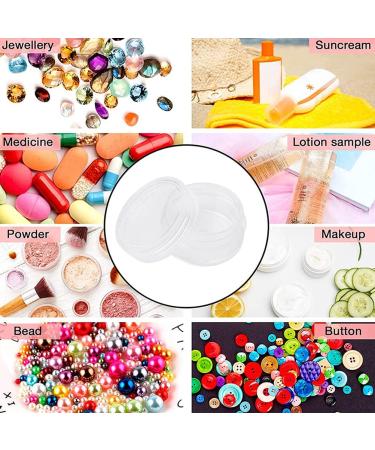 20-Piece Cosmetic Sample Set | 5g Round Plastic Jars with Screw Cap & Stickers - Ideal for Travel & Storage - Buy Online on SooperMarket.com