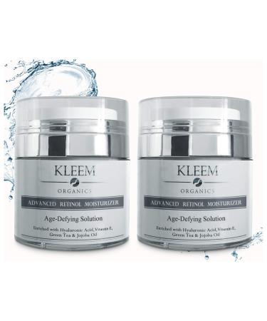 Advanced Anti Aging Retinol Cream Twin Set for Women & Men - With Retinol  Hyaluronic Acid & Vitamin E - Anti Aging Treatment Reduces Wrinkles & Fine Lines - Gentle Day and Night Serum  1.7 Fl Oz 2 Bundle of Retinol Crea...