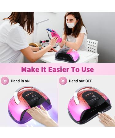 268W UV LED Nail Lamp for Gel Polish | 4 Timer Settings | Professional Manicure Nail Dryer with Auto Sensor - Buy Online on SooperMarket.com