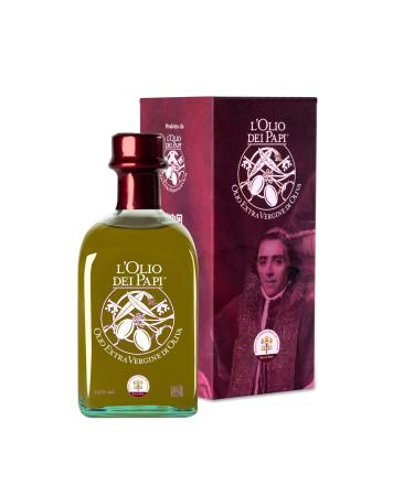 L'Olio dei Papi 100% Italian Extra Virgin Olive Oil cold extracted produced from the centuries-old olive groves of the ancient lands of the Popes 0 25 LT (gift box)