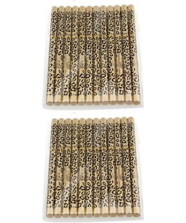 Angoily 2pcs Set 12pcs Brow Pencil Eyebrow Pen Eyeliner Pencil with Brush Iron Tube Double Head - Buy Online on SooperMarket.com