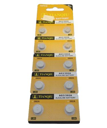 Tianqiu 50Pcs Ag3 Lr41 392 Sr41Sw Alkaline Battery