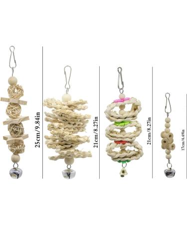 Deloky 7 Pack Bird Parrot Swing Chewing Toys - Hanging Bell Cage Toys for Small Parakeets, Cockatiels, Conures, Finches, Budgies, Macaws, Parrots, Love Birds - Buy Online on SooperMarket.com