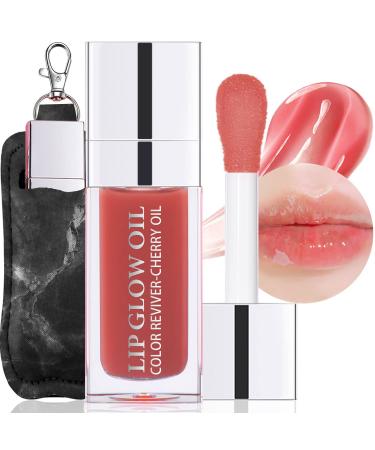 Kaynest Hydrating Lip Glow Oil  Moisturizing Lip Oil Gloss Transparent Plumping Lip Gloss  Long Lasting Nourishing Lip Glow Oil Tinted for Lip Care and Dry Lips (012Rosewood)