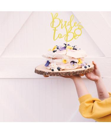 Arthsdite Bride to Be Cake Topper with Ring Bridal Shower Cake Pick Decorations for Wedding Engagement Theme Bachelorette Party Supplies - Gold Glitter - Buy Online on SooperMarket.com