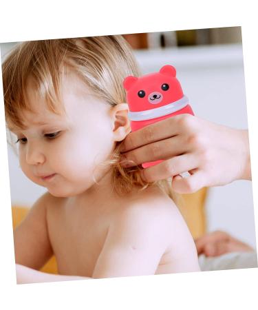 PLAFOPE 2pcs Bear Powder Puff Box | Travel Baby Powder Container Set - Pink | Food Grade PP | Baby Powder Lotion, After-Bath Powder, Sponges | 10X7CM - Buy Online on SooperMarket.com