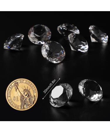 OUTUXED 300pcs 0.8 Clear Diamonds Crystals Acrylic Gems - Wedding Table Scattering & Party Decorations 1.5 LB with Velvet Pouch - Buy Online on SooperMarket.com