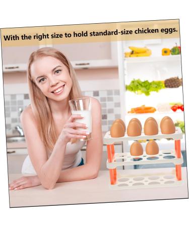 OSALADI Egg Grid Clear Plastic Tray Clear Plastic Eggs Clear Egg Container Egg Carton Side Door Memory Transparent 22.3X16.2X10.1CM - Buy Online on SooperMarket.com