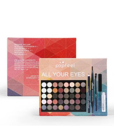 FantasyDay Multifunctional Makeup Gift Set | Complete Makeup Kit for Face Eyes & Lips - Eyeshadow Palette Lipstick Rouge Mascara & Brushes (NF003) - Buy Online on SooperMarket.com