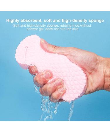 Super Soft Exfoliating Bath Sponge - Spa Scrub for Dead Skin Removal Skin-Friendly & Reusable Shower Sponge for Adults Babies & Pregnant Women - Buy Online on SooperMarket.com
