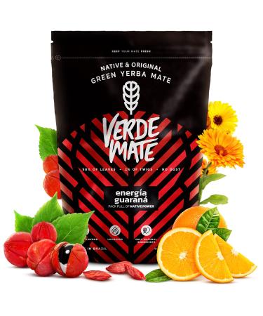 Set of 2 Stimulating Mate Tea - Guarana Ginseng & Ginkgo Biloba | Green Mate from Brazil | 1 kg Natural Caffeine | Mild Taste - Buy Online on SooperMarket.com