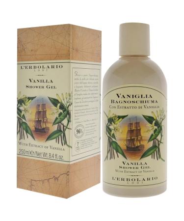 L'Erbolario Vanilla Bath and Shower Gel 250ml - Luxurious Moisturizing Formula for Revitalizing Bath Experience - Available for International Shipping - Buy Online on SooperMarket.com