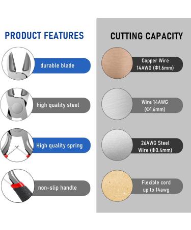 Wire Cutters Small Side Cutters for Crafts Flush Cutting Pliers for Jewelry Making Wire Pliers Floral Wire Cutters Tools for Floral Guitar Strings Cut Needs - Buy Online on SooperMarket.com
