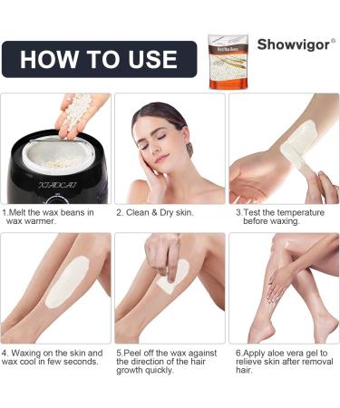 500g Professional Hard Wax Beads for Painless Hair Removal - Full Body, Face, Bikini Line (Pearl) - Buy Online on SooperMarket.com
