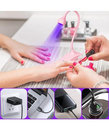 AORAEM Portable LED Nail Lamp - Professional Gel Polish Light for DIY Nail Art - Pink - Buy Online on SooperMarket.com