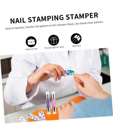 minkissy 3 Sets Double-headed Silicone Stamp Manicure Supplies Nail Stamp Tool Kit Nail Art Stencil Double-end Nail Art Stamper Manicure Tools Double-end Nail Stamper Acrylic Nail Polish 12x4cm As Shown - Buy Online on SooperMarket.com