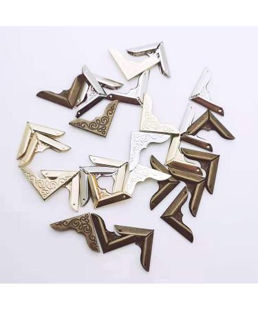 Book Corner Protector Metal Corner Cover for Scrapbook Album Menu Folder Include 50PCS Gold  50PCS Silver and 50PCS Bronze (150PCS) - Buy Online on SooperMarket.com