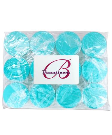 Beauticom 12 Piece 1 oz Acrylic Round Clear Jars with Flat Top Lids - Perfect for Creams Lotions Makeup & Herbs - SKY BLUE TEAL - Buy Online on SooperMarket.com
